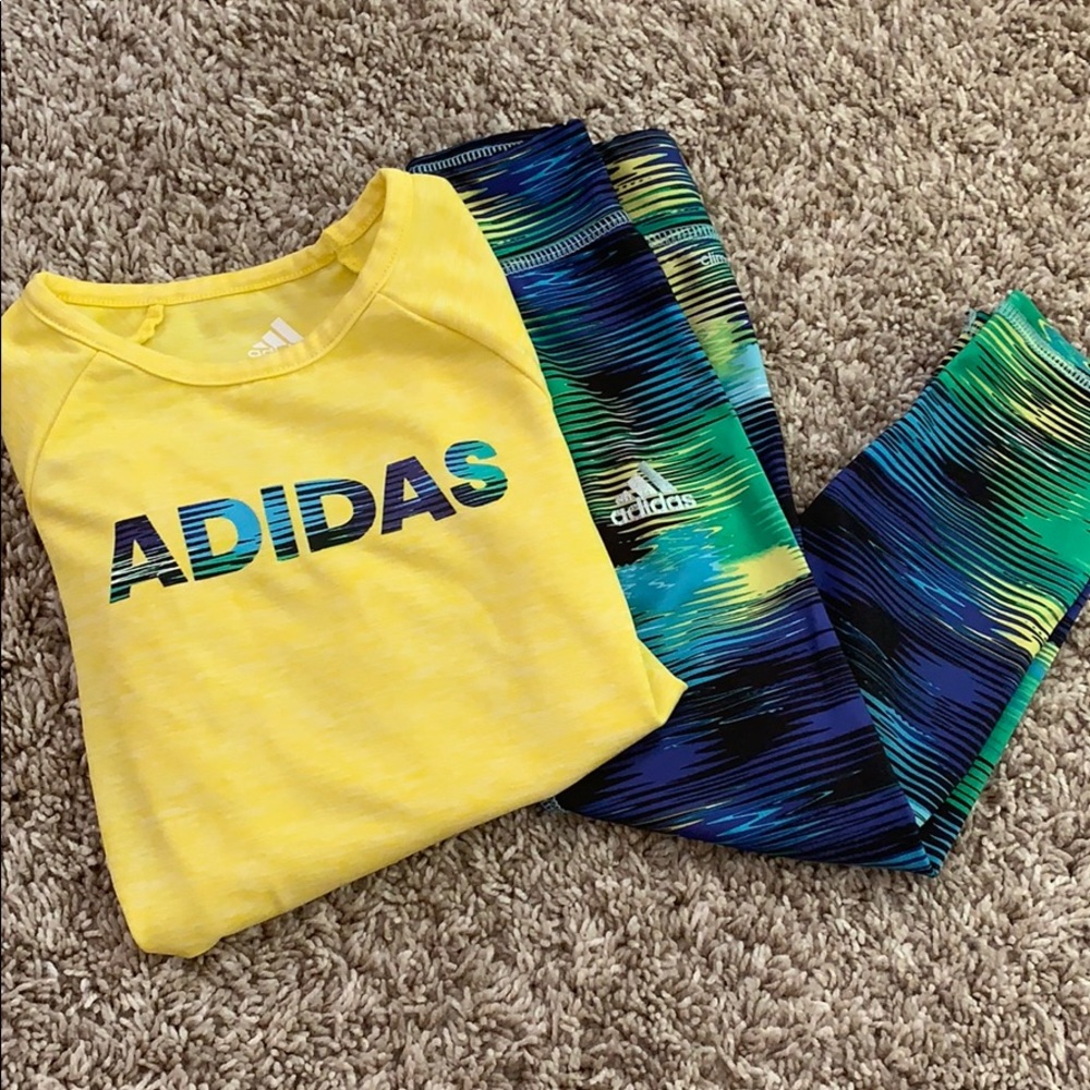 Girls ADIDAS 4T Yellow/Green Outfit